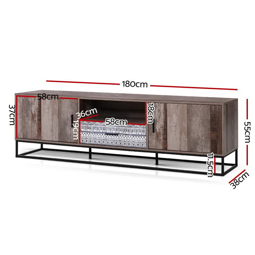 Millbrook Industrial TV Entertainment Unit – Grey – 180 cm