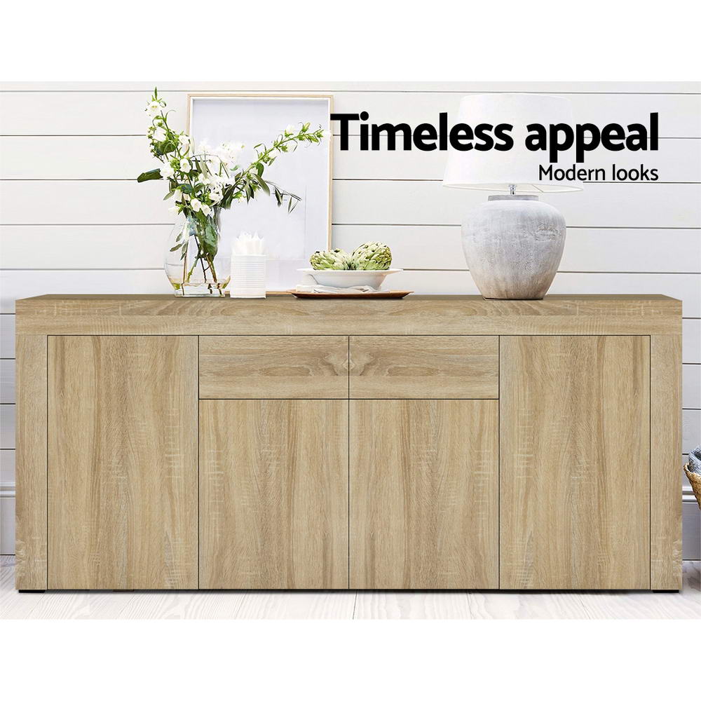 Callan Sideboard Buffet Cabinet – Oak Finish – 180 cm
