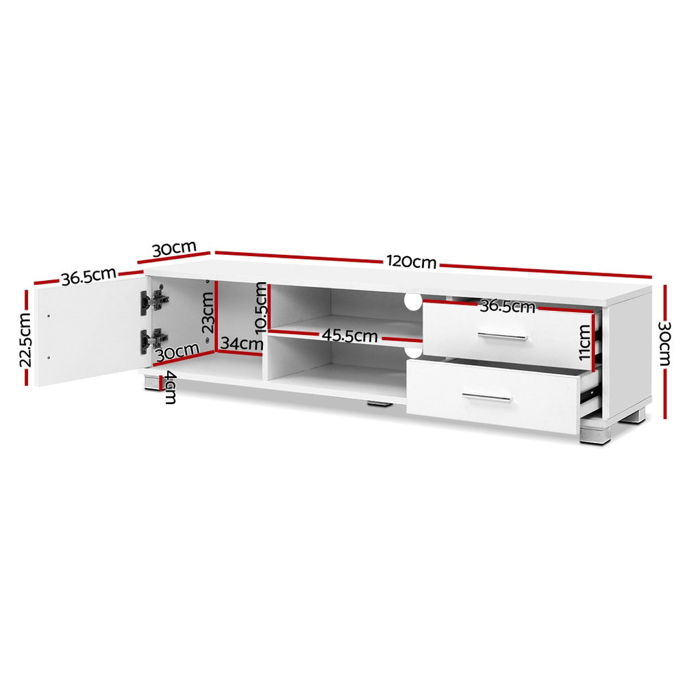 Solace Entertainment Unit – White – 120 cm