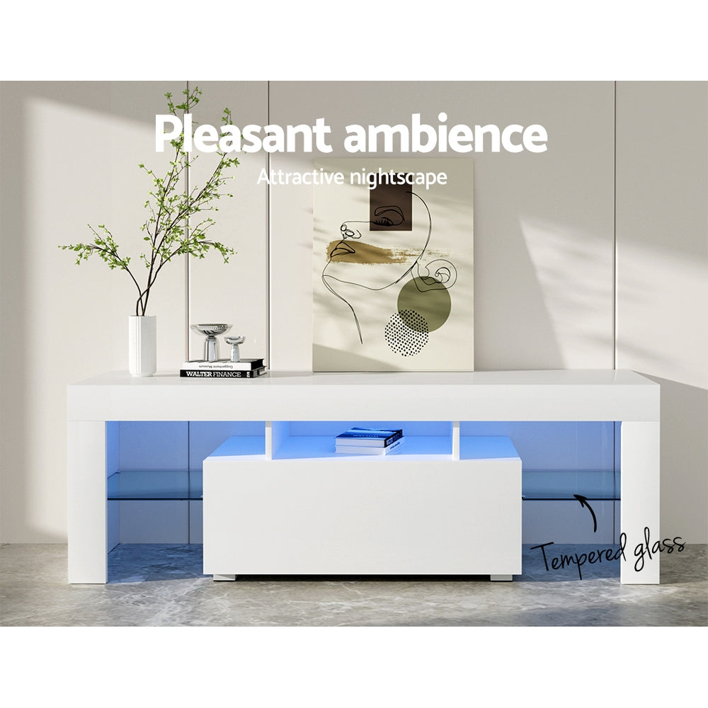 Elo LED Entertainment Unit – White – 130 cm