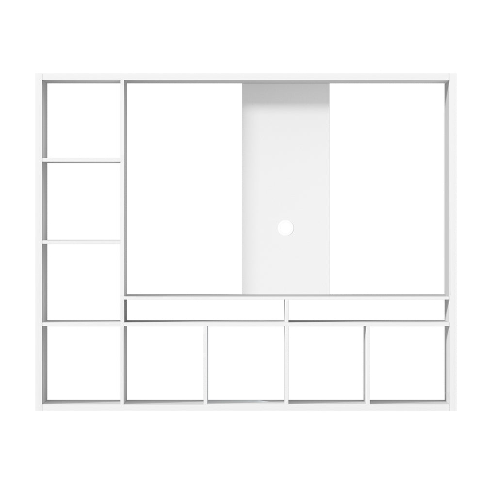 Brian Entertainment Centre Unit – White – 183 cm
