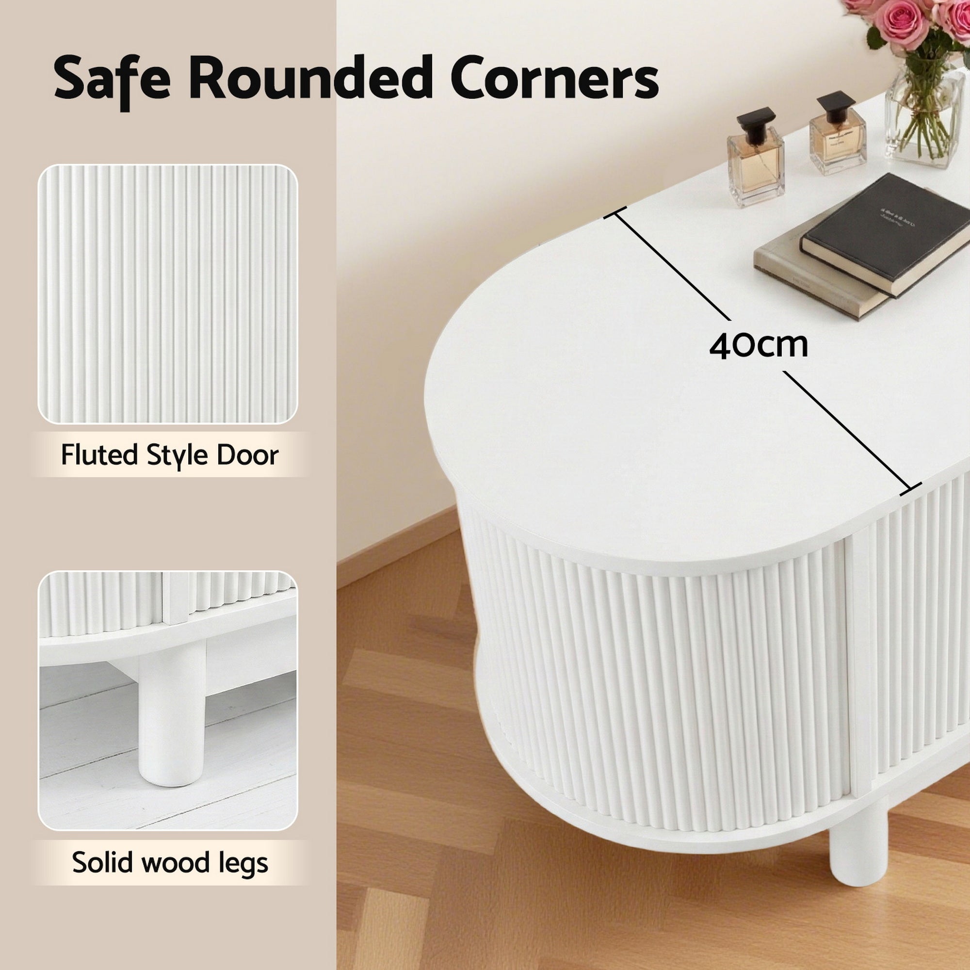 Haven TV Unit – White – 160 cm