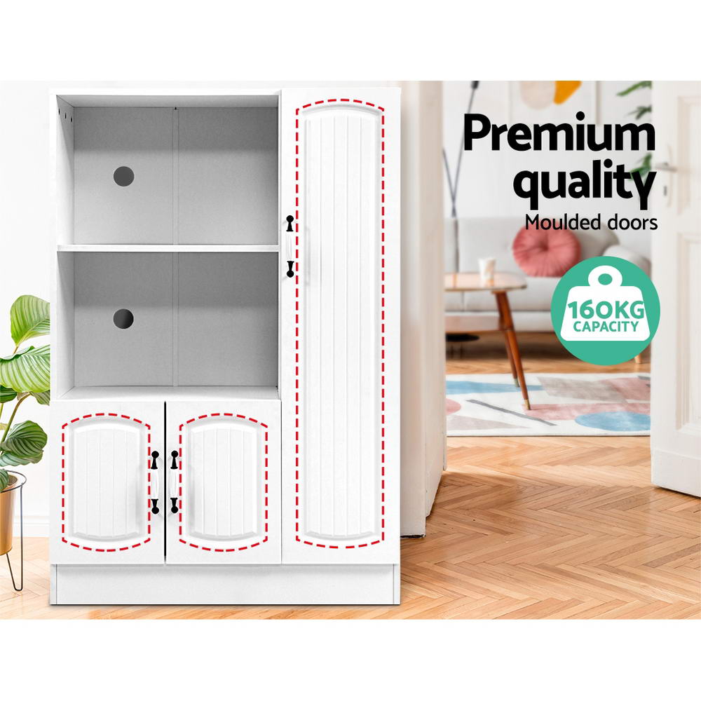 Aria Provincial Style Buffet Sideboard – White – 80 cm