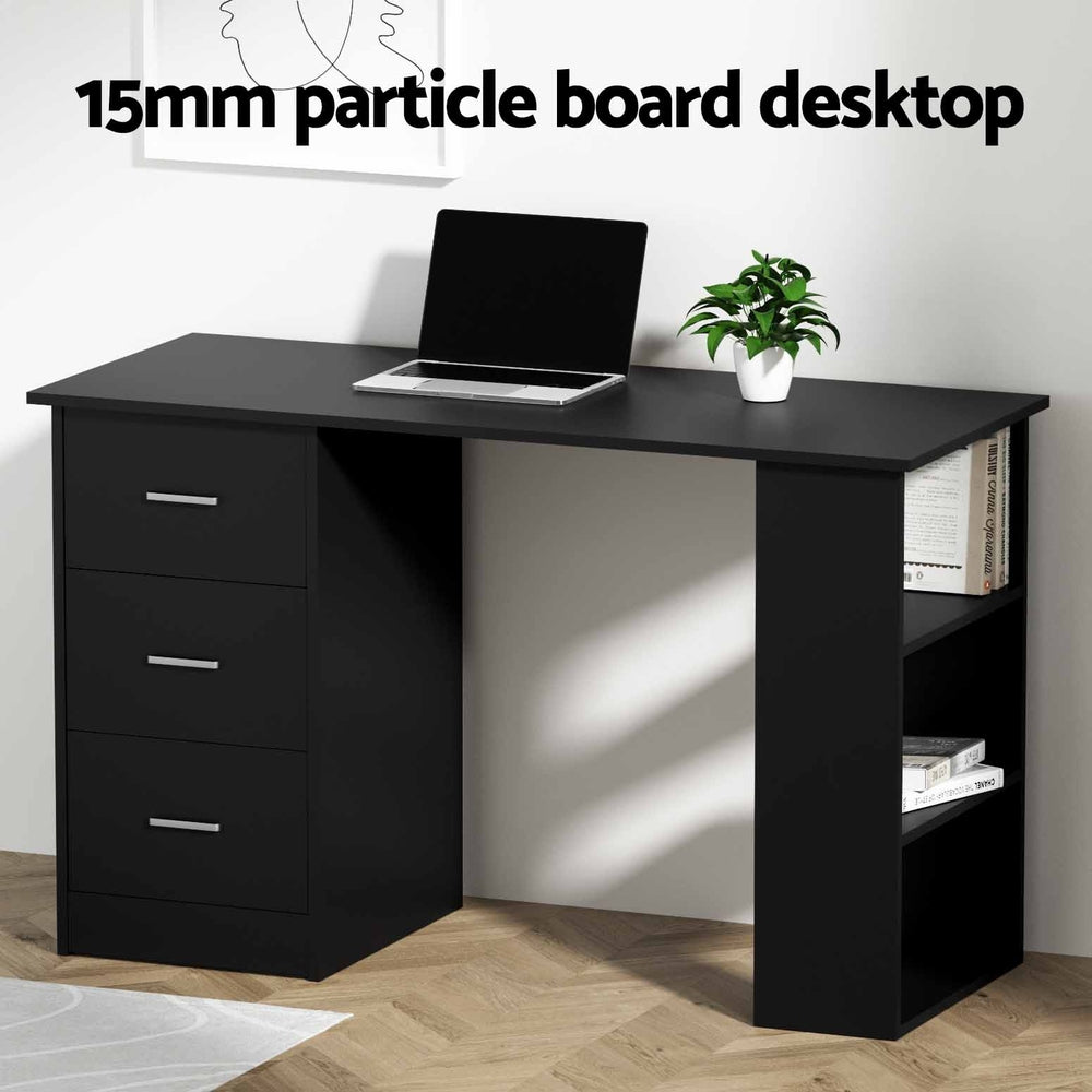 Breton Computer Desk – Black – 120 cm