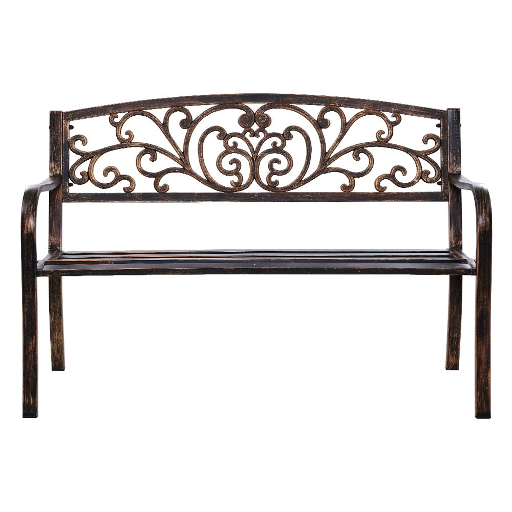 Heritage Cast Iron Garden Bench – Bronze – 3 Seater