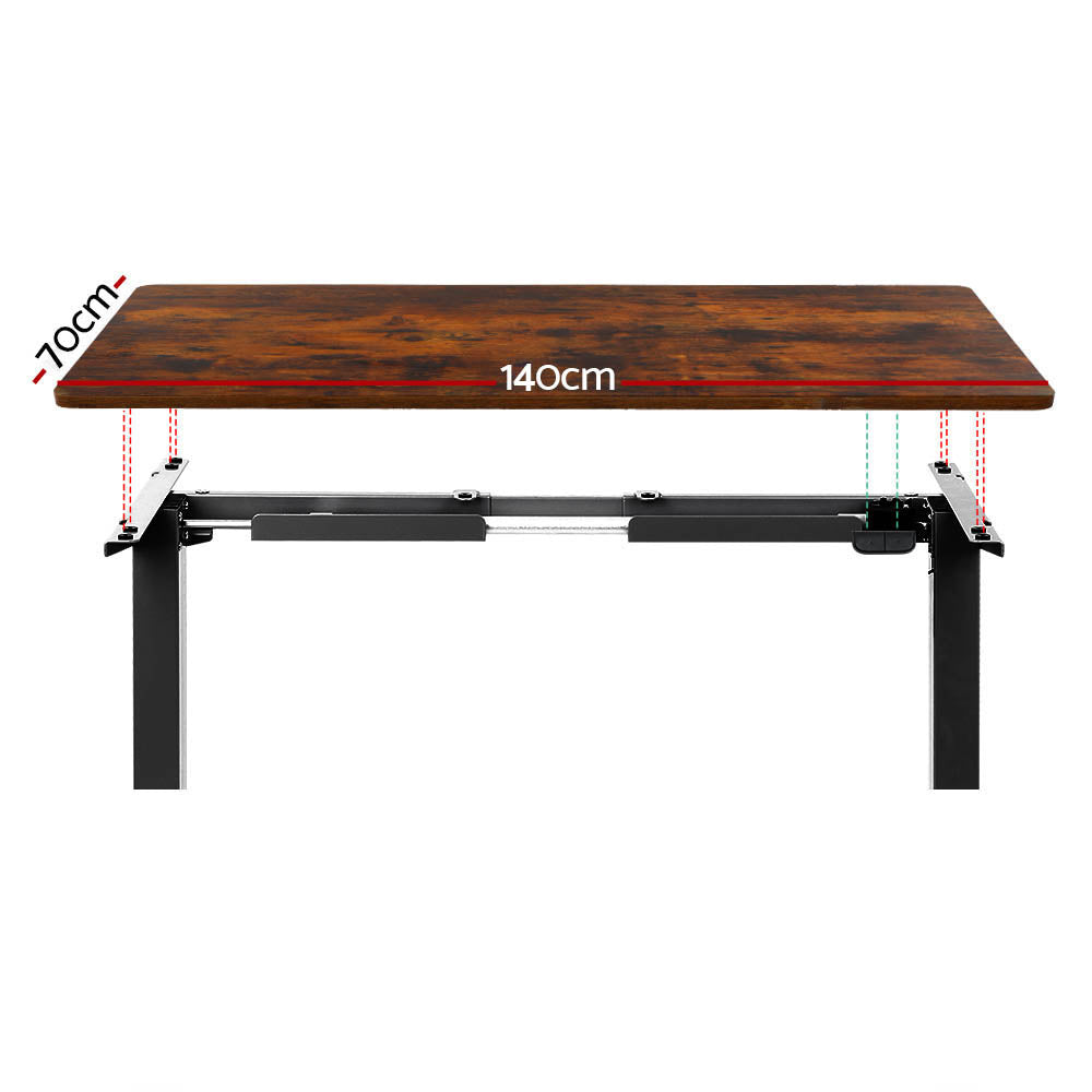 Veron Electric Sit Stand Desk – Brown – 140 cm