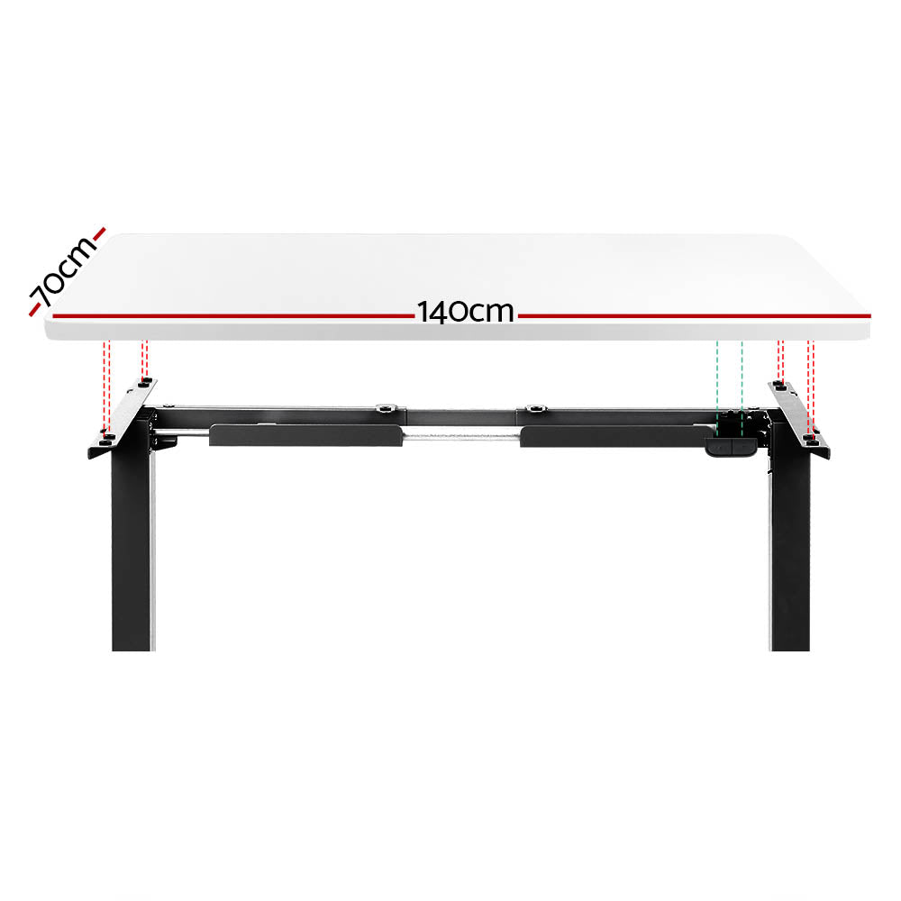 Veron Electric Sit Stand Desk – White – 140 cm