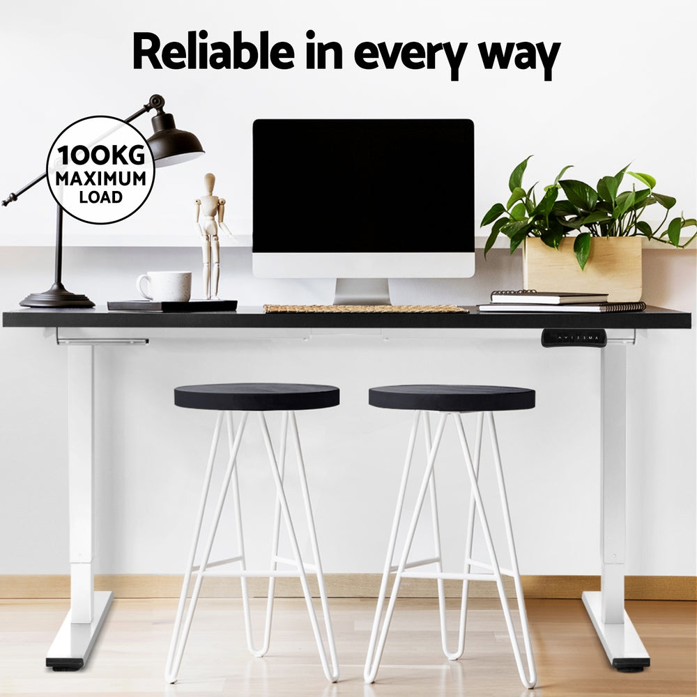 Halston Electric Sit Stand Desk – Black – 140 cm