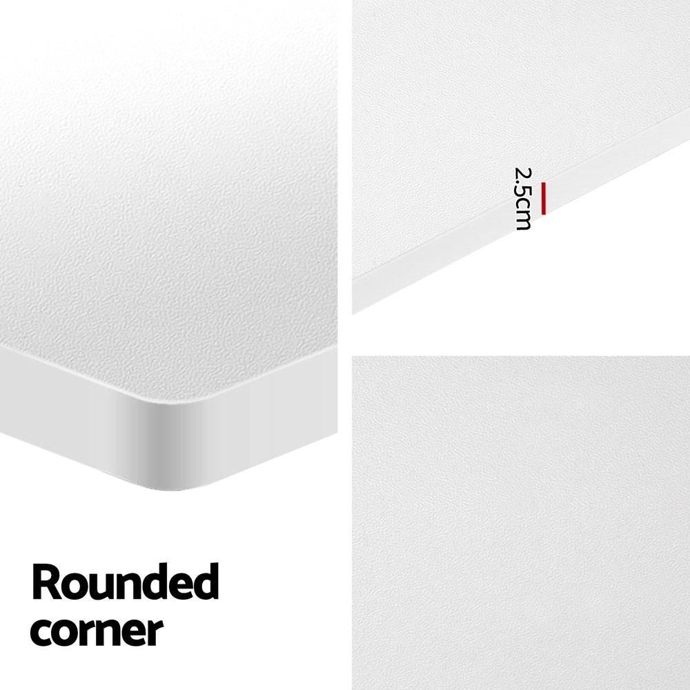 Serano Electric Sit Stand Desk with Shelf – White – 120 cm