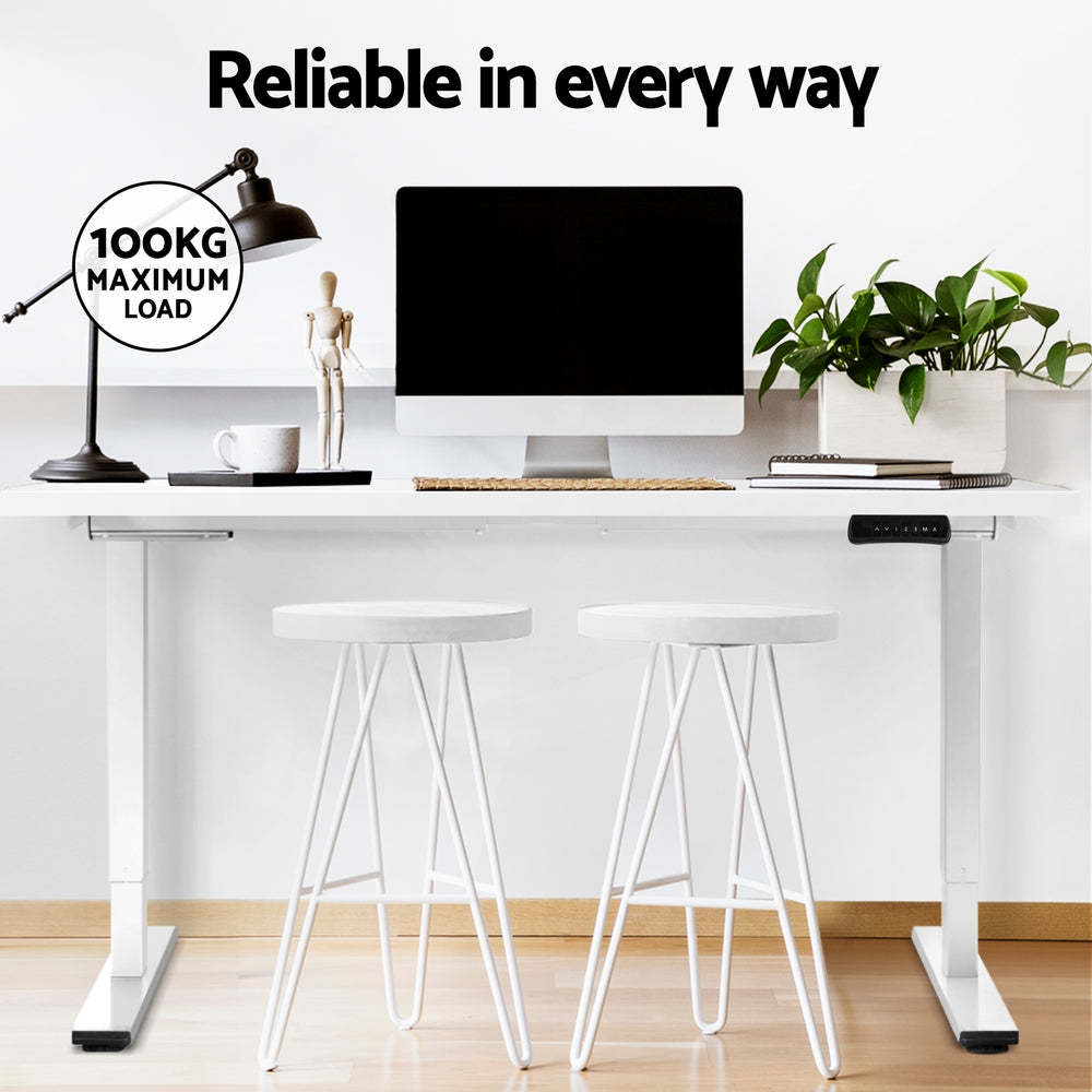 Altitude Electric Sit Stand Desk – White – 140 cm