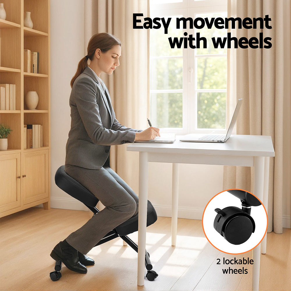 Ergo Ergonomic Kneeling Chair – Black – Standard