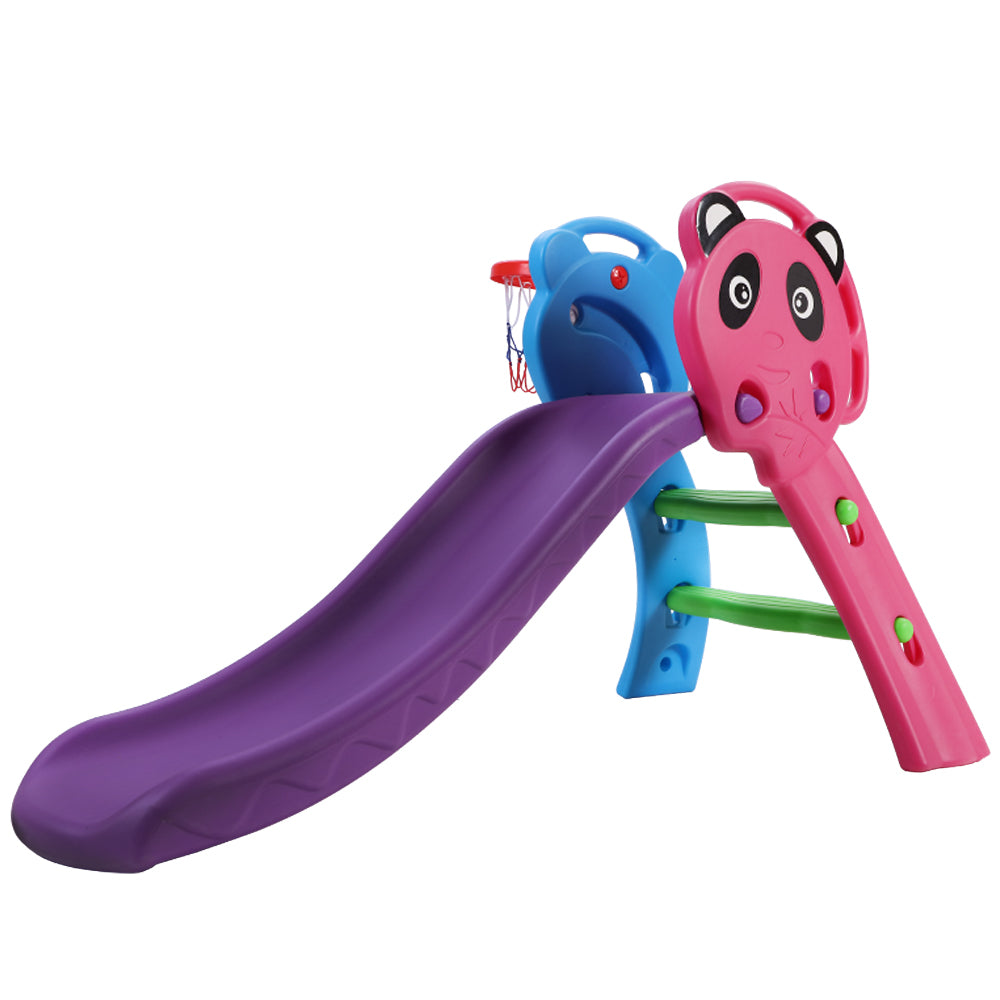 Nara Kids Slide with Basketball Hoop – Blue – 125 cm