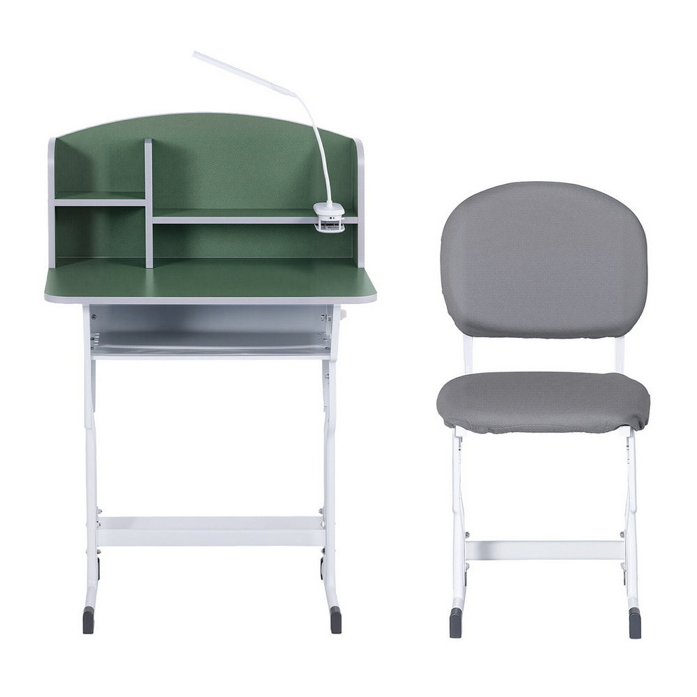 Kaylah Kids Study Desk & Chair Set – Green – Height Adjustable
