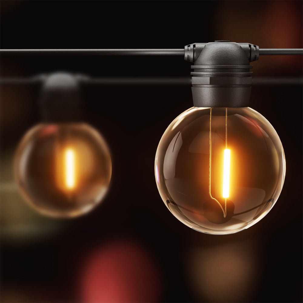 Kairo Solar Festoon String Lights – Warm White – 17 m