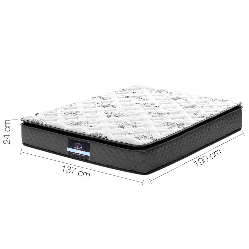 Rocco Pillow Top Mattress – White – Double