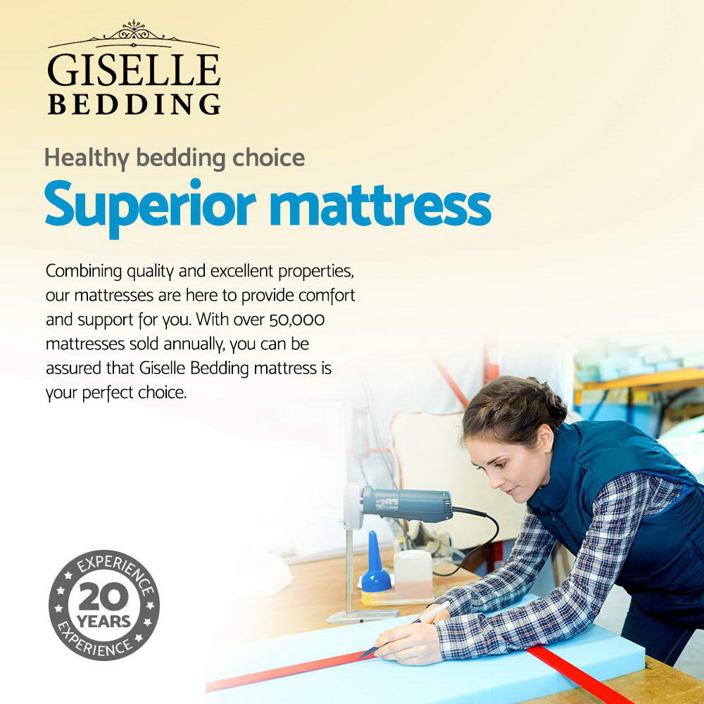 Lexon Cool Gel Memory Foam Euro Top Mattress – White – Double