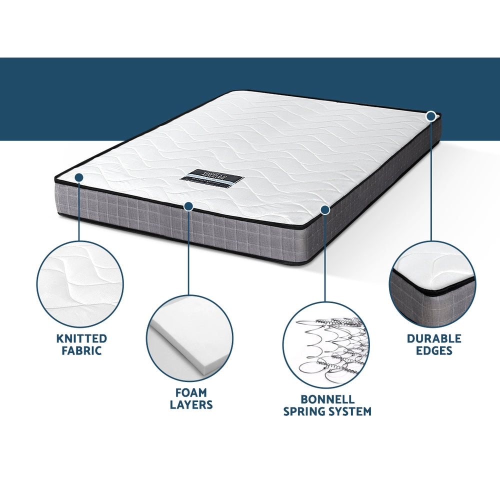 Dalton Tight Top Bonnell Spring Mattress – White – Double