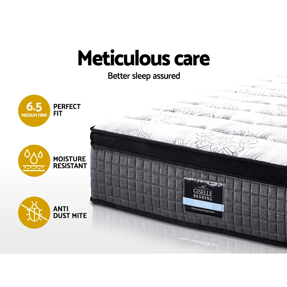 Valentina 9-Zone Latex Foam Mattress – White – Queen