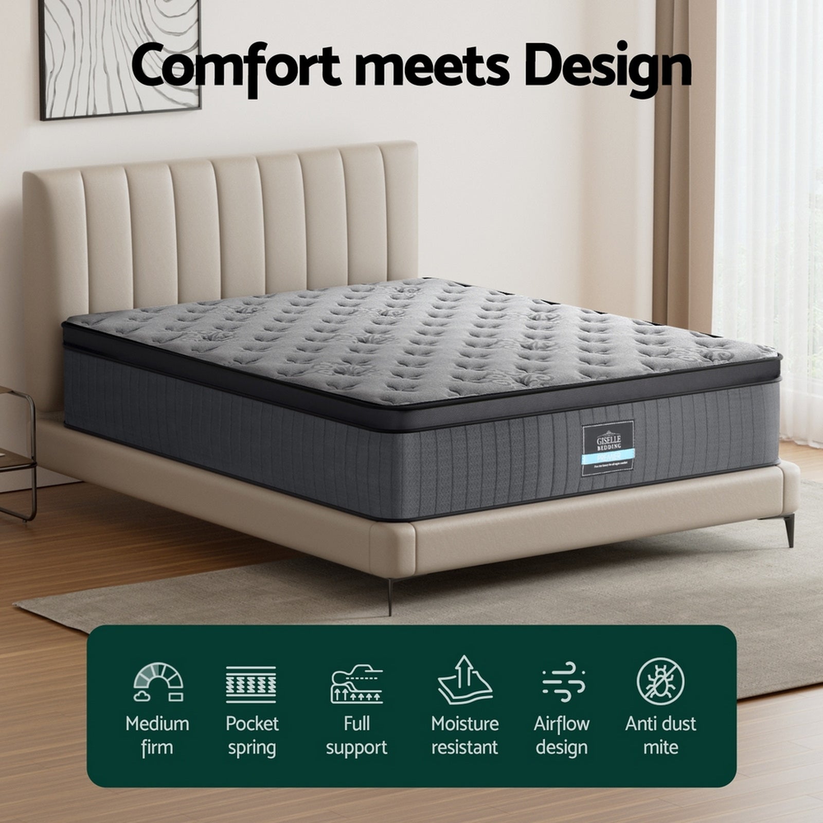 Easton Euro Top Mattress – Medium – Double