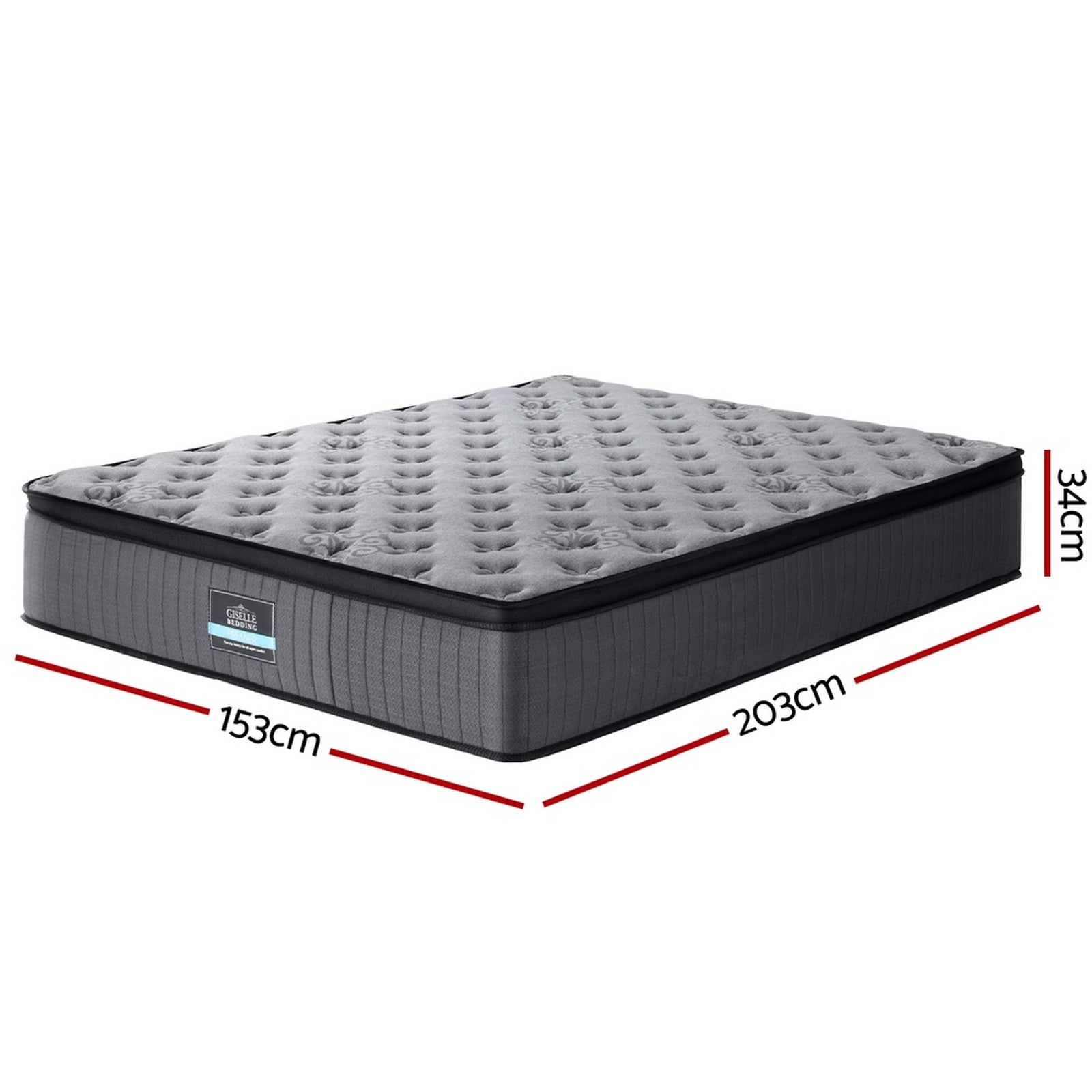 Serano Euro Top Mattress – White – Queen