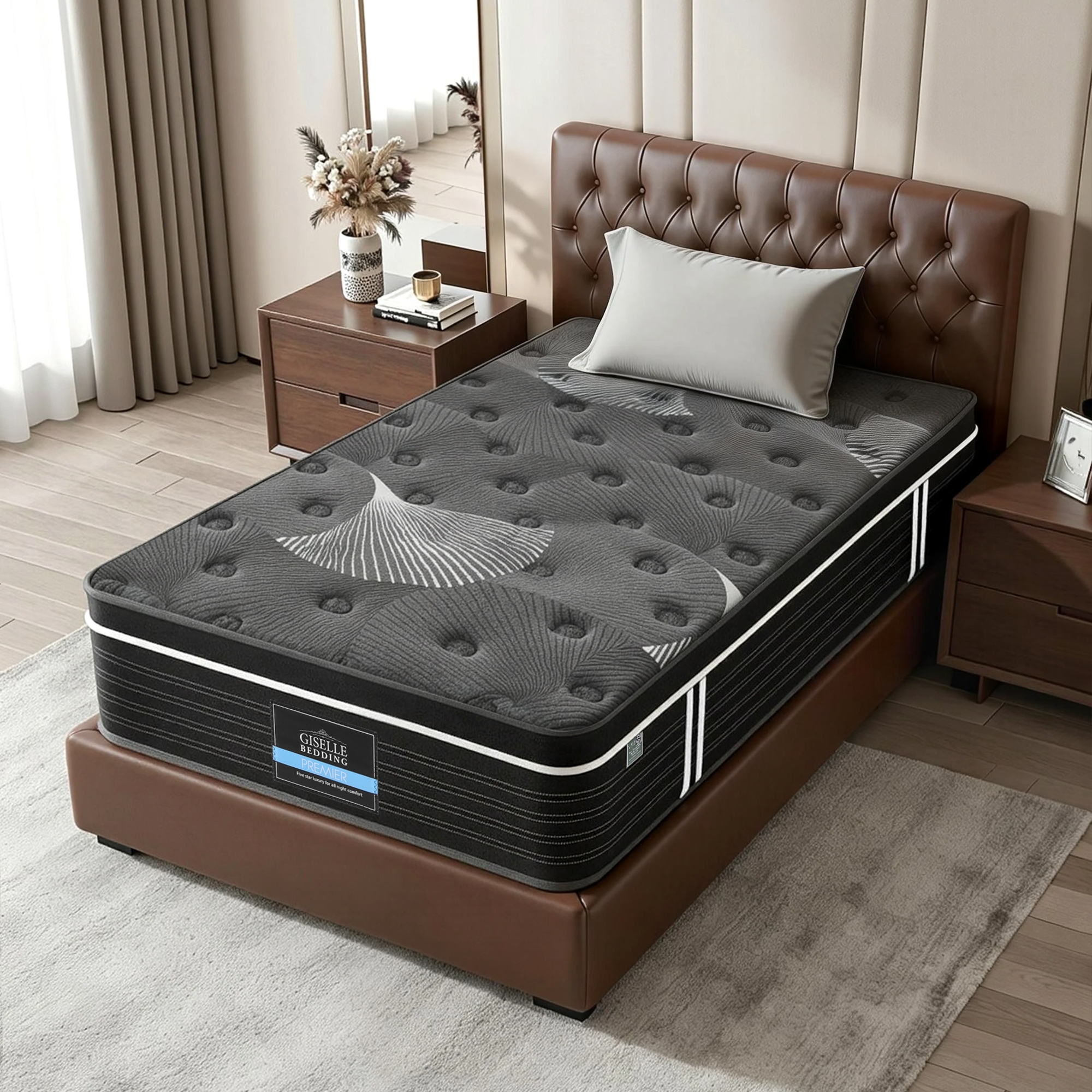Rowan Mattress 35cm Euro Top with Graphene Cooling Comfort Medium Firm – Single