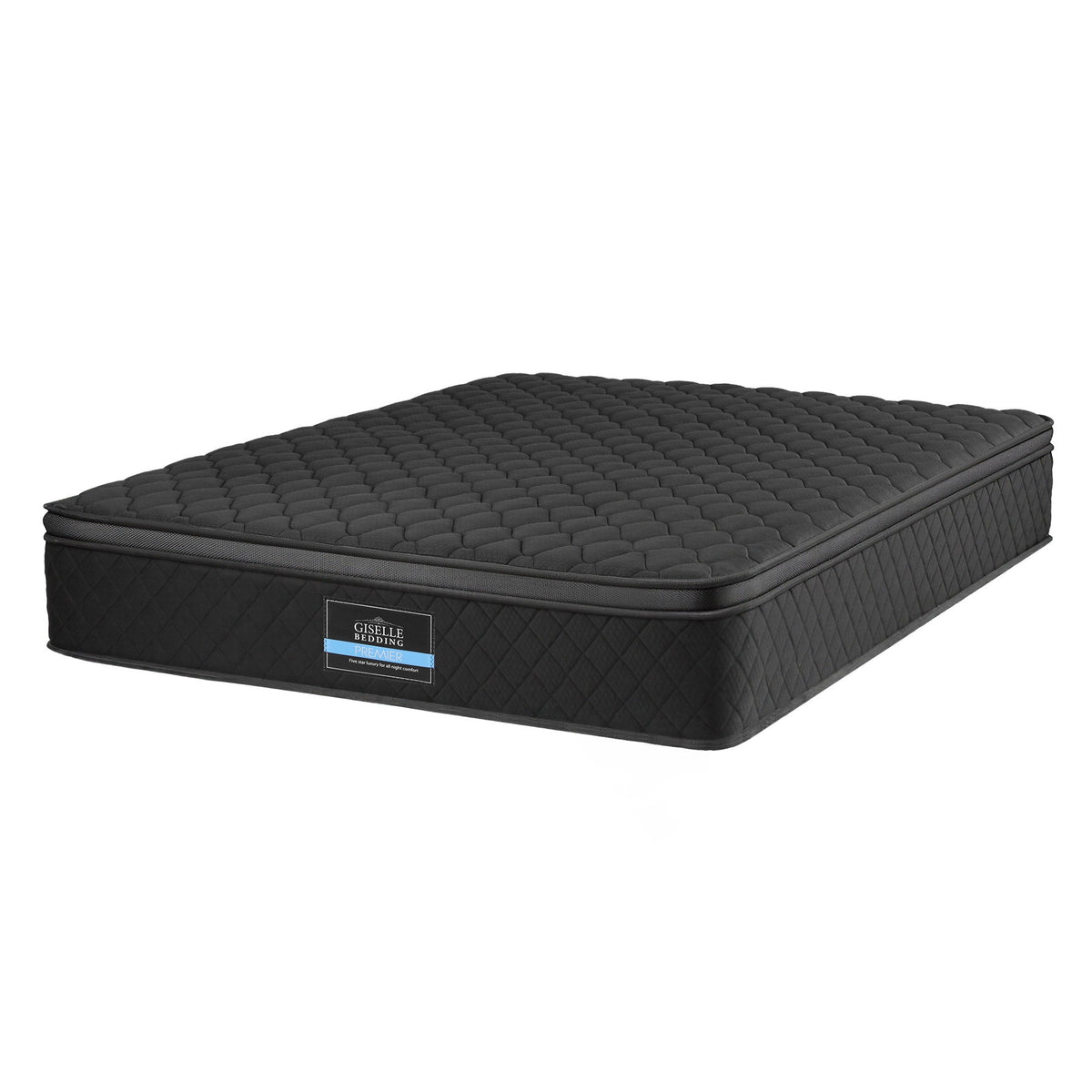 Cove Mattress 34cm Euro Top 5-Zone Pocket Spring Black – Queen