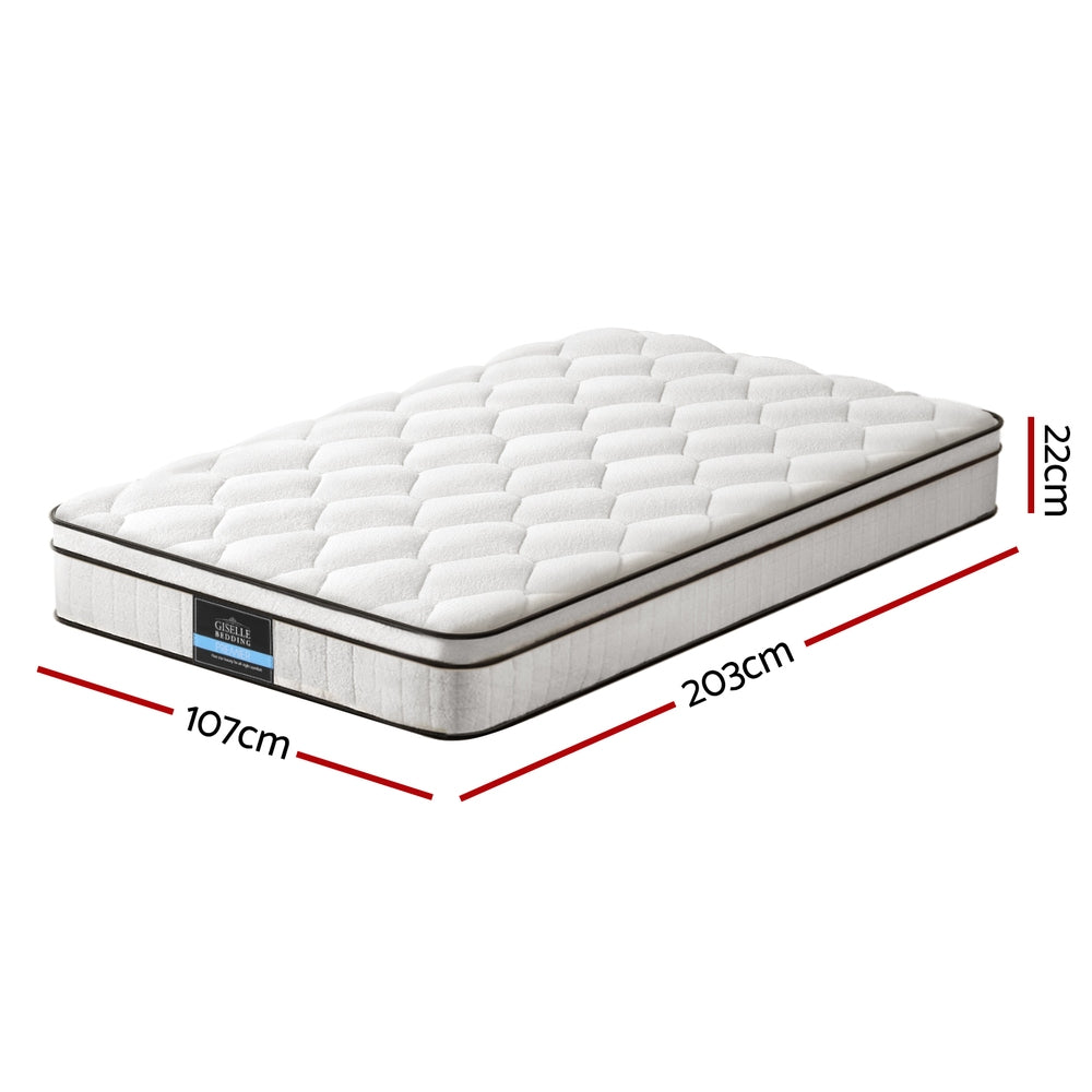 Nocturne Euro Top Mattress – White – King Single
