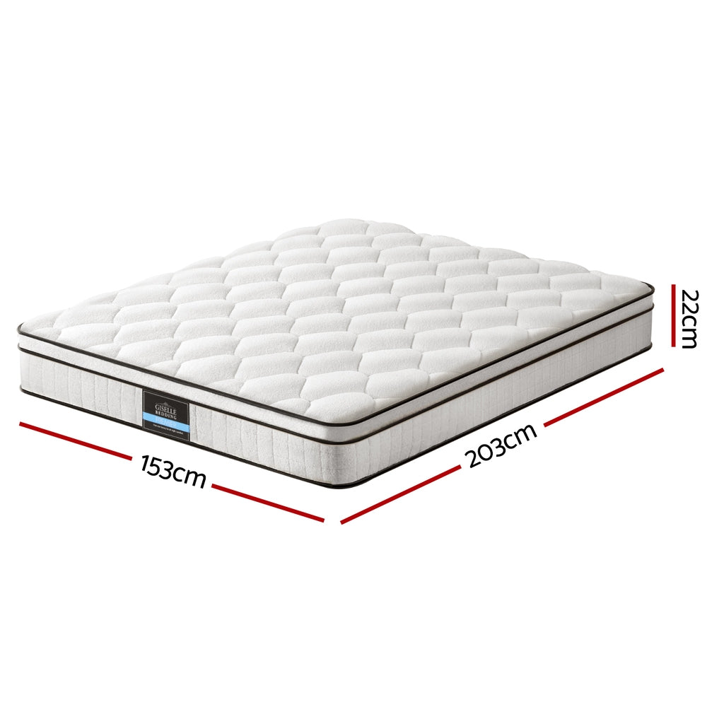 Elysium Medium Firm Euro Top Mattress – White – Queen