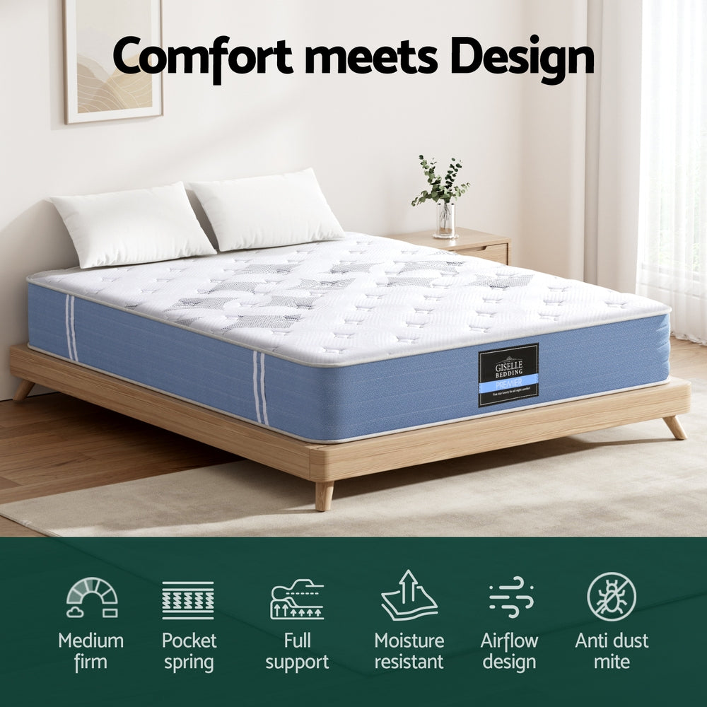 VelvetRest Euro Top Mattress – White – Double