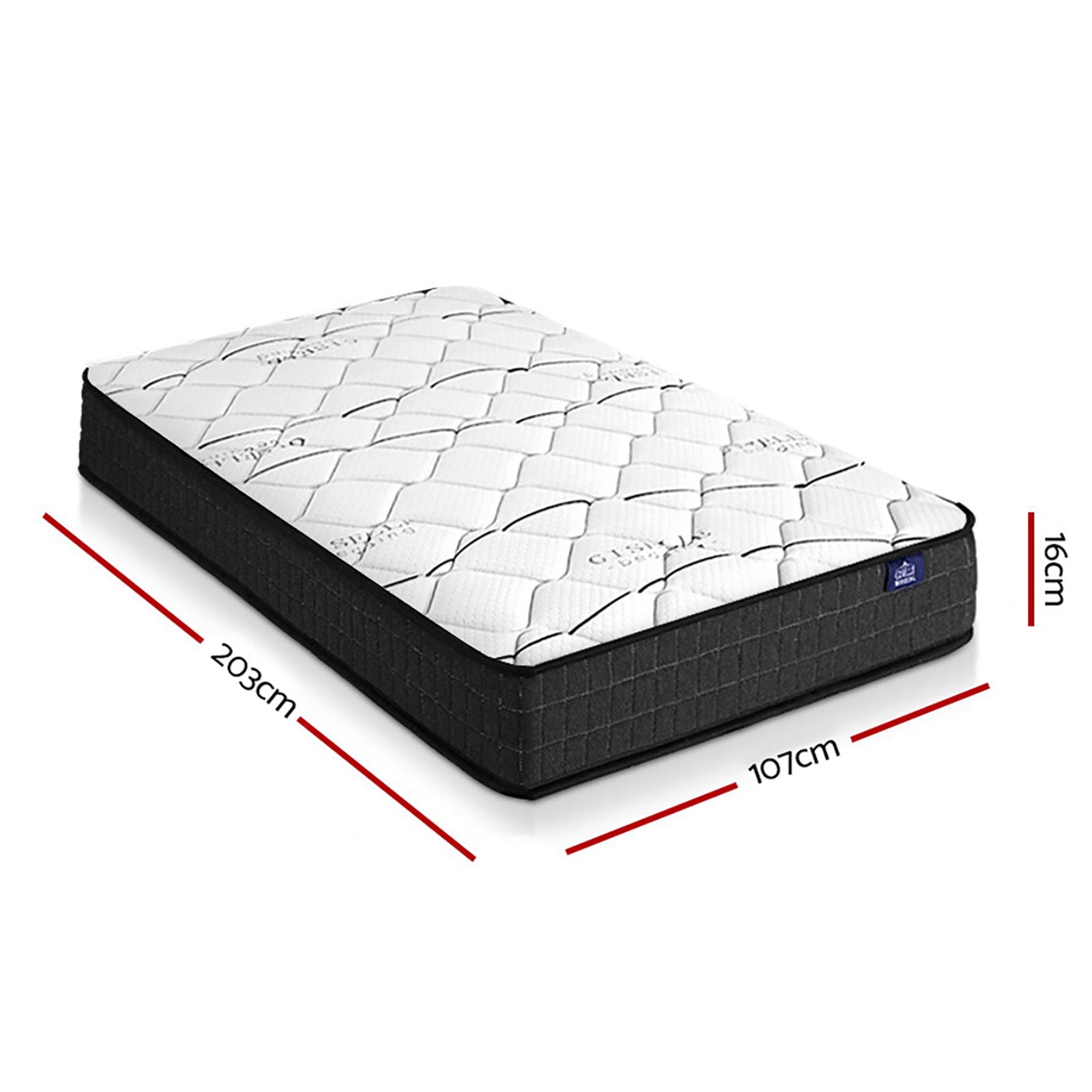 Clayton Quilt Top Bonnell Spring Mattress – White – King Single