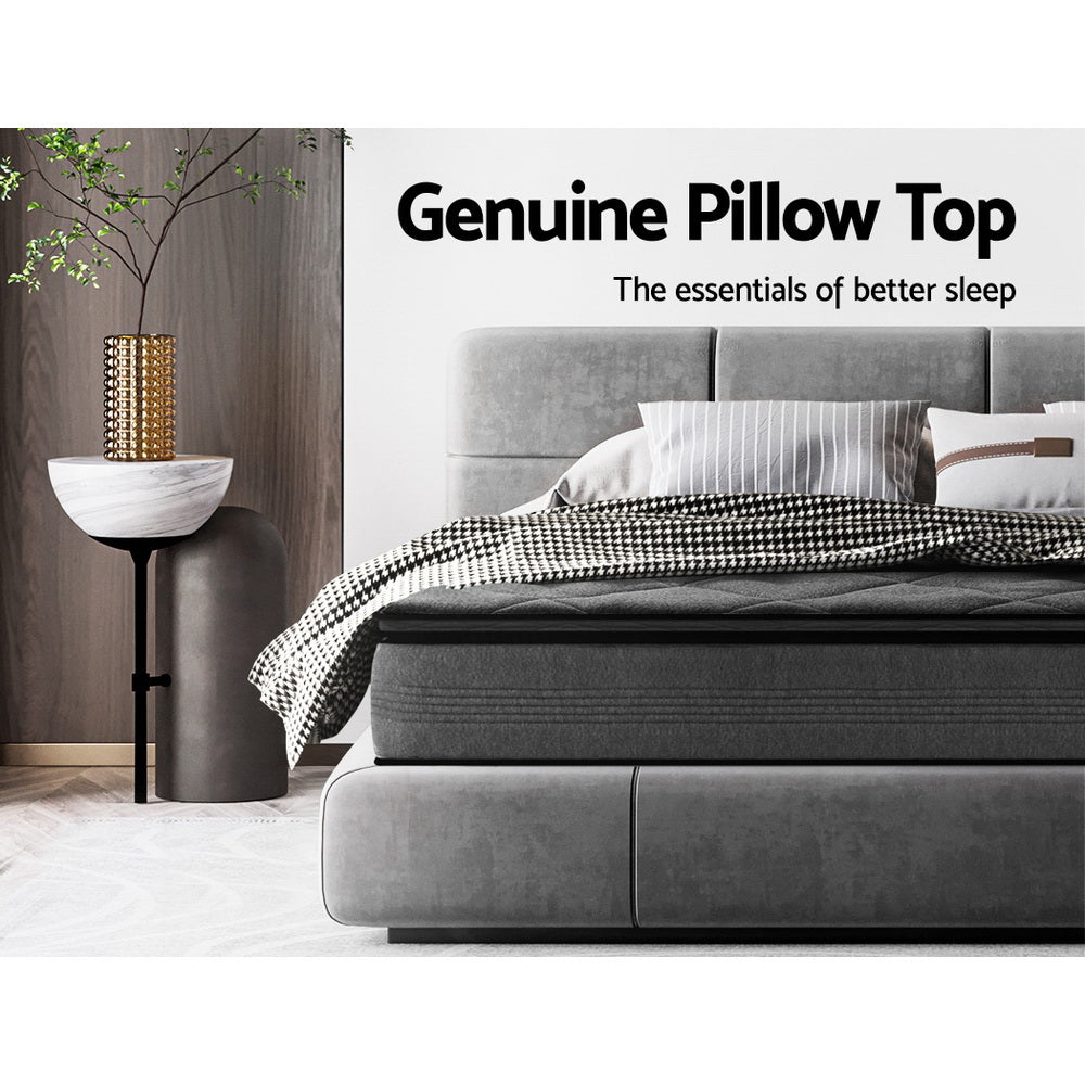 Nara Pillow Top Mattress – White – King Single