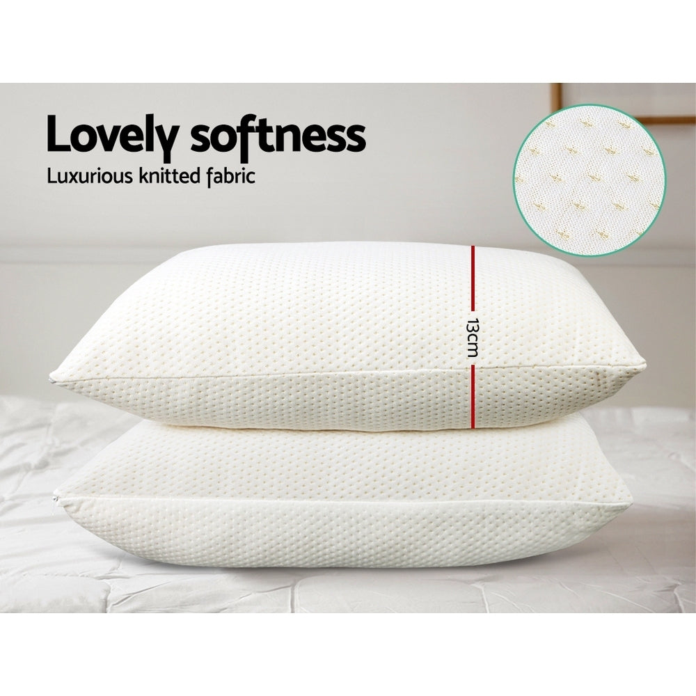 Luxara Memory Foam Pillows – White – Set of 2