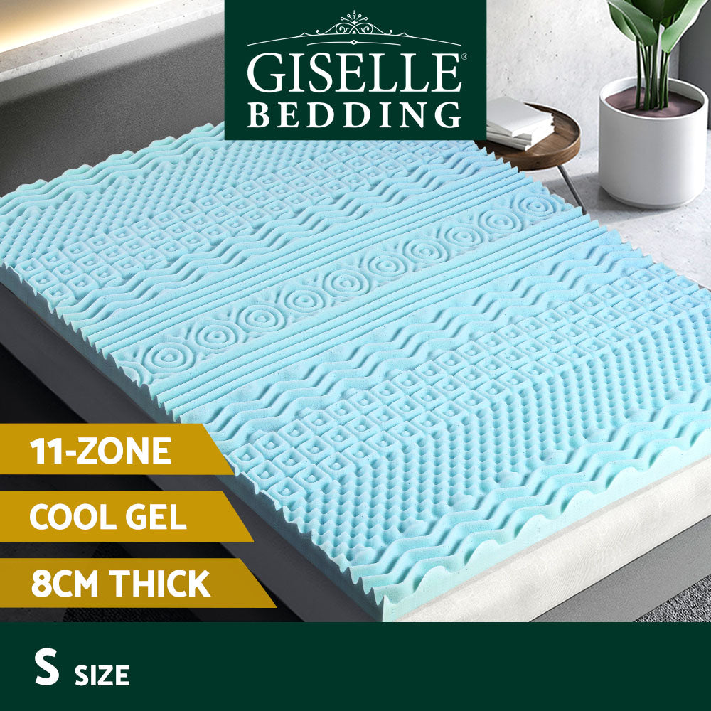 PureRest Gel Foam Mattress Topper – Blue – Single