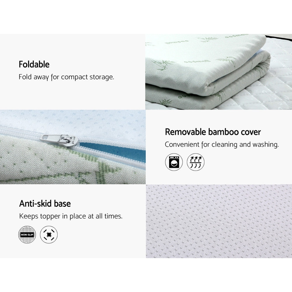 Pillowcloud Gel Memory Foam Mattress – White – Double