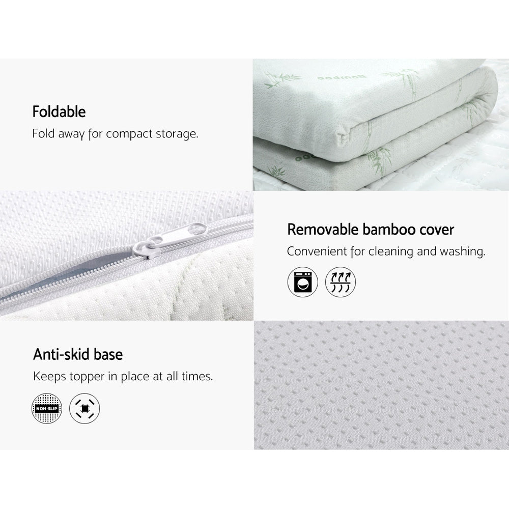 Serrano Gel Memory Foam Mattress Topper – White – Queen