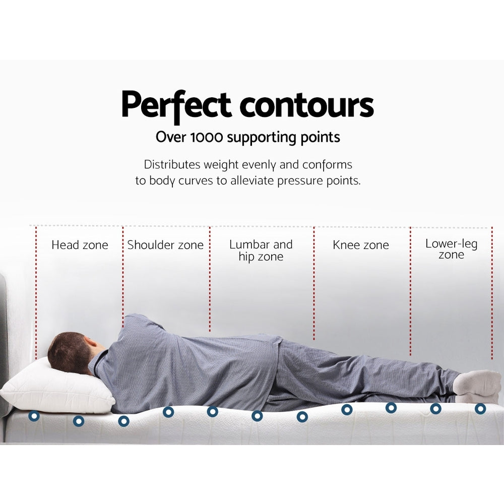 SleepCraft Gel Foam Mattress – White – Single