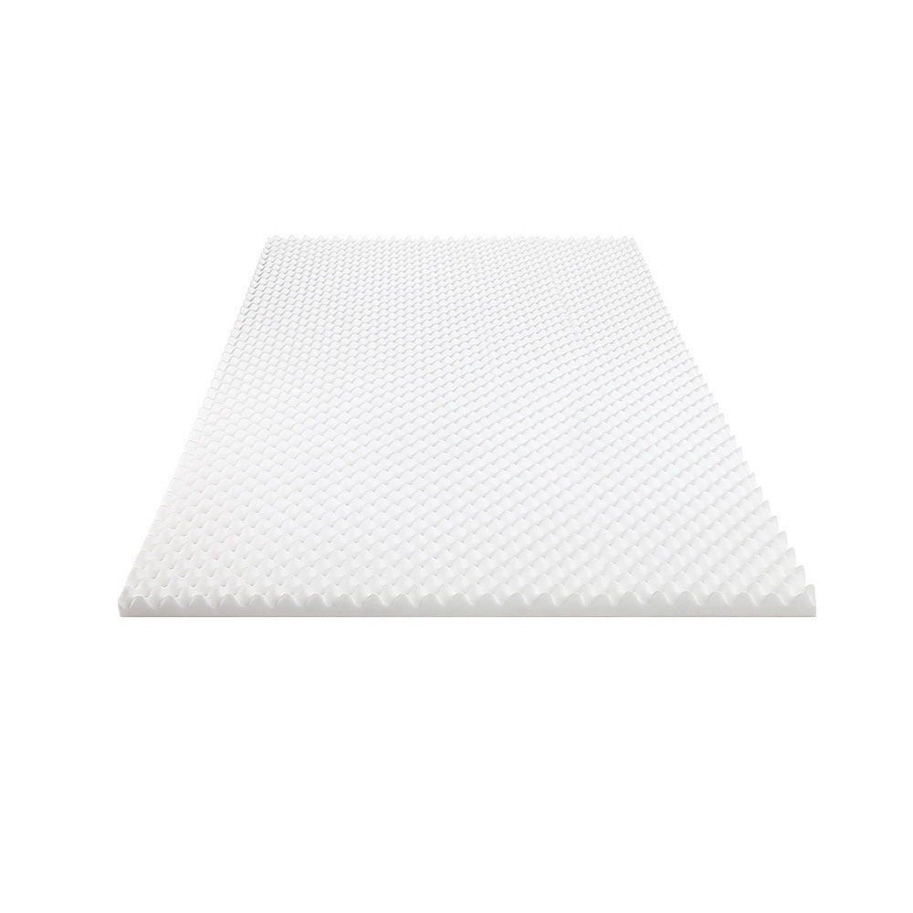 Nara Egg Crate Foam Mattress Topper – White – King