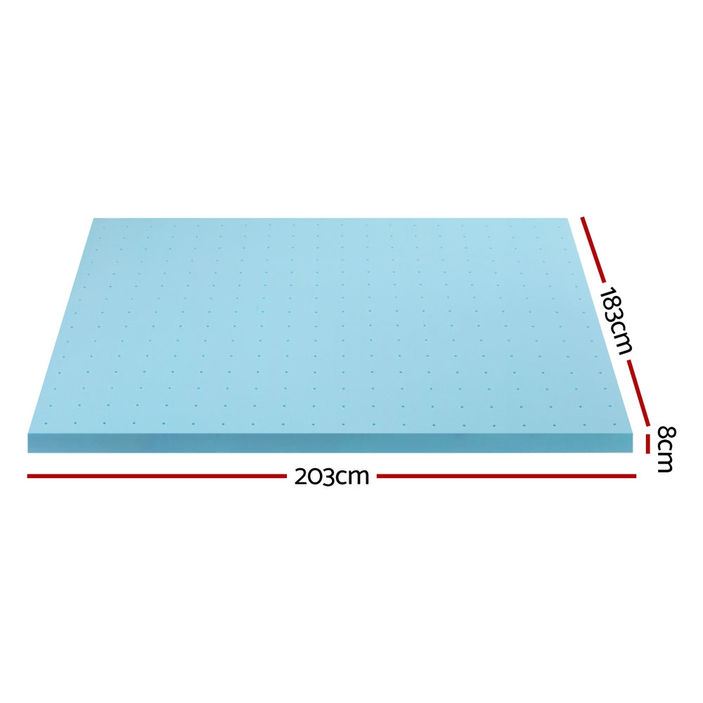 Velora Gel Foam Mattress Topper – White – 8 cm – King