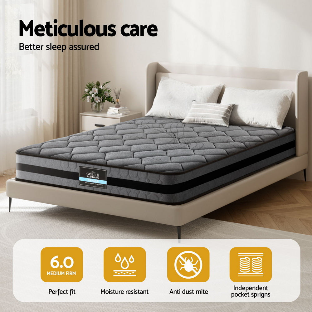 Volos Pocket Spring Mattress – Grey – Double