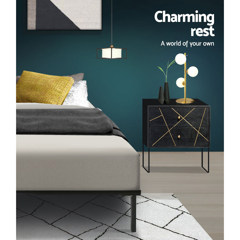Marlow Metal Bed Frame – Black – Double