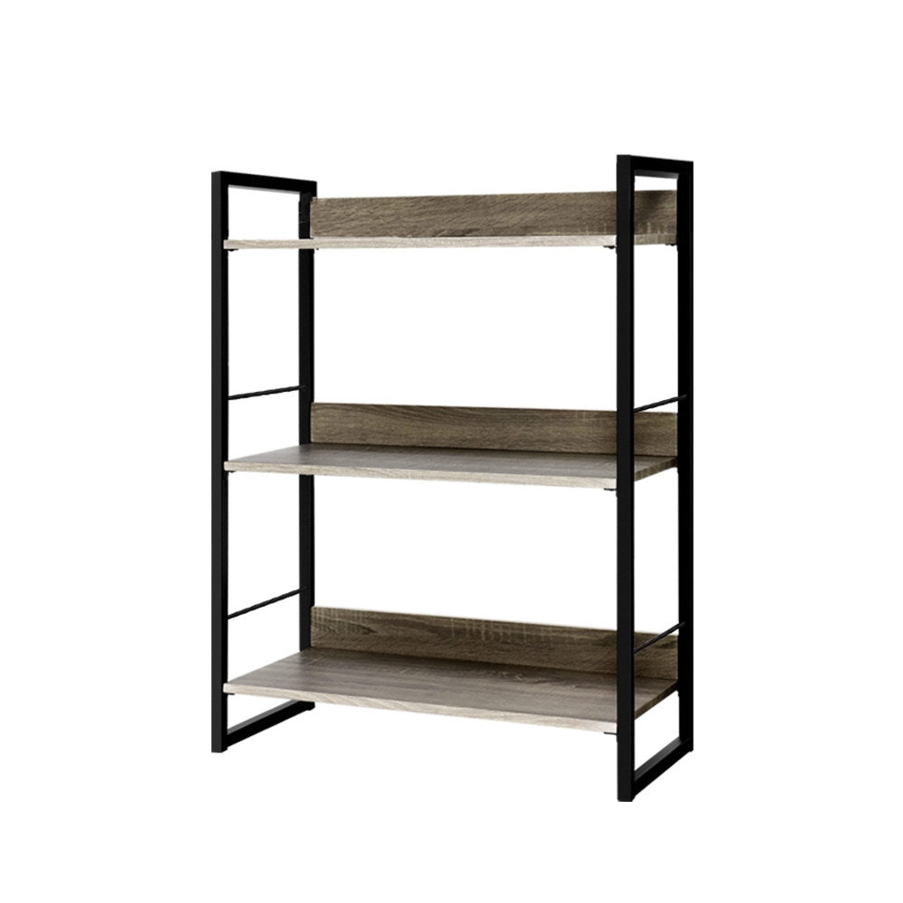 Noe Display Shelf – Black & Oak – 3 Tiers