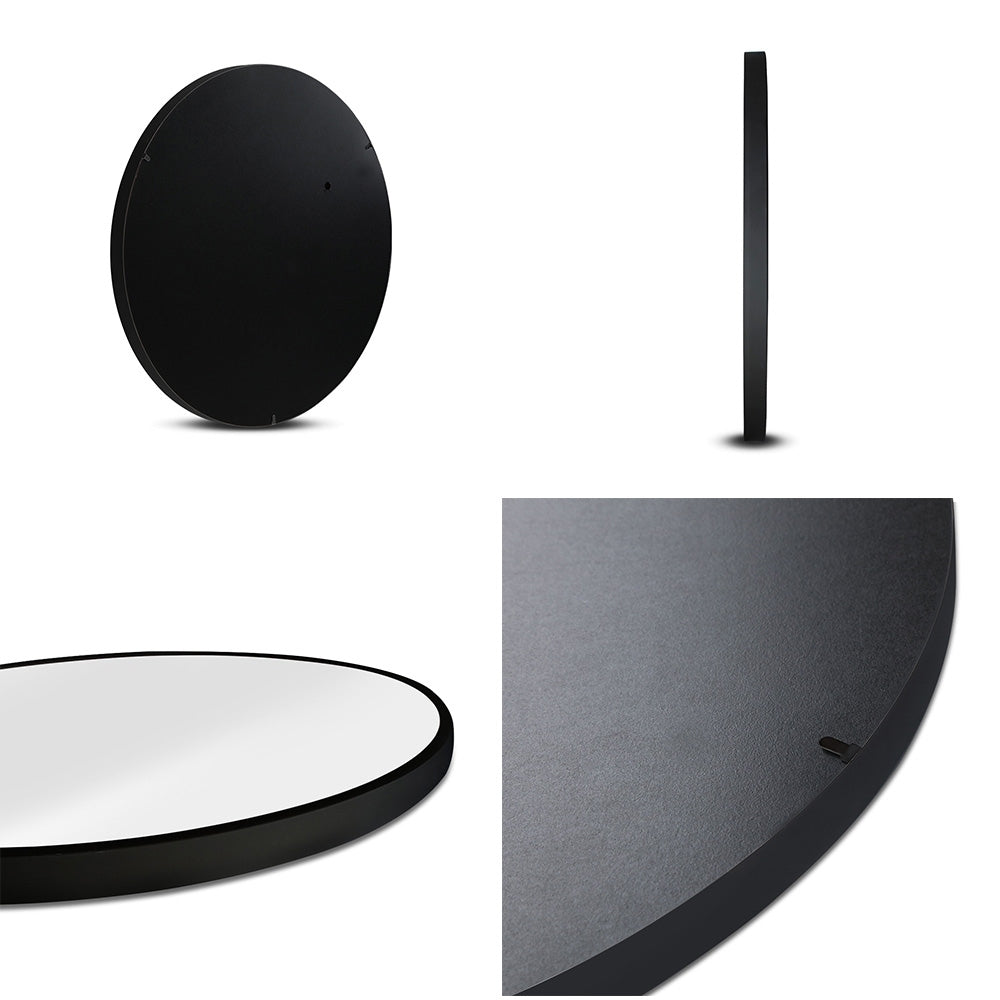 Serano Round Wall Mirror – Black – 70 cm