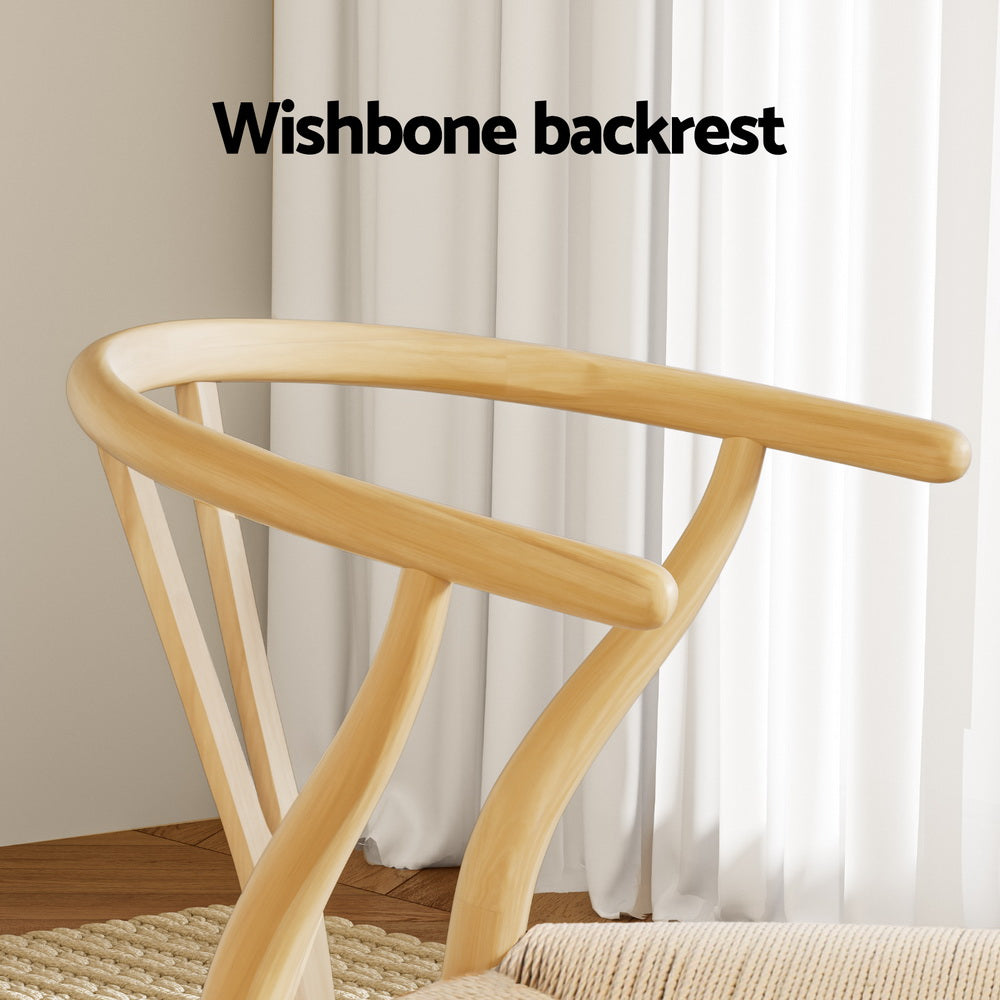 Kenton Wishbone Dining Chair – Brown