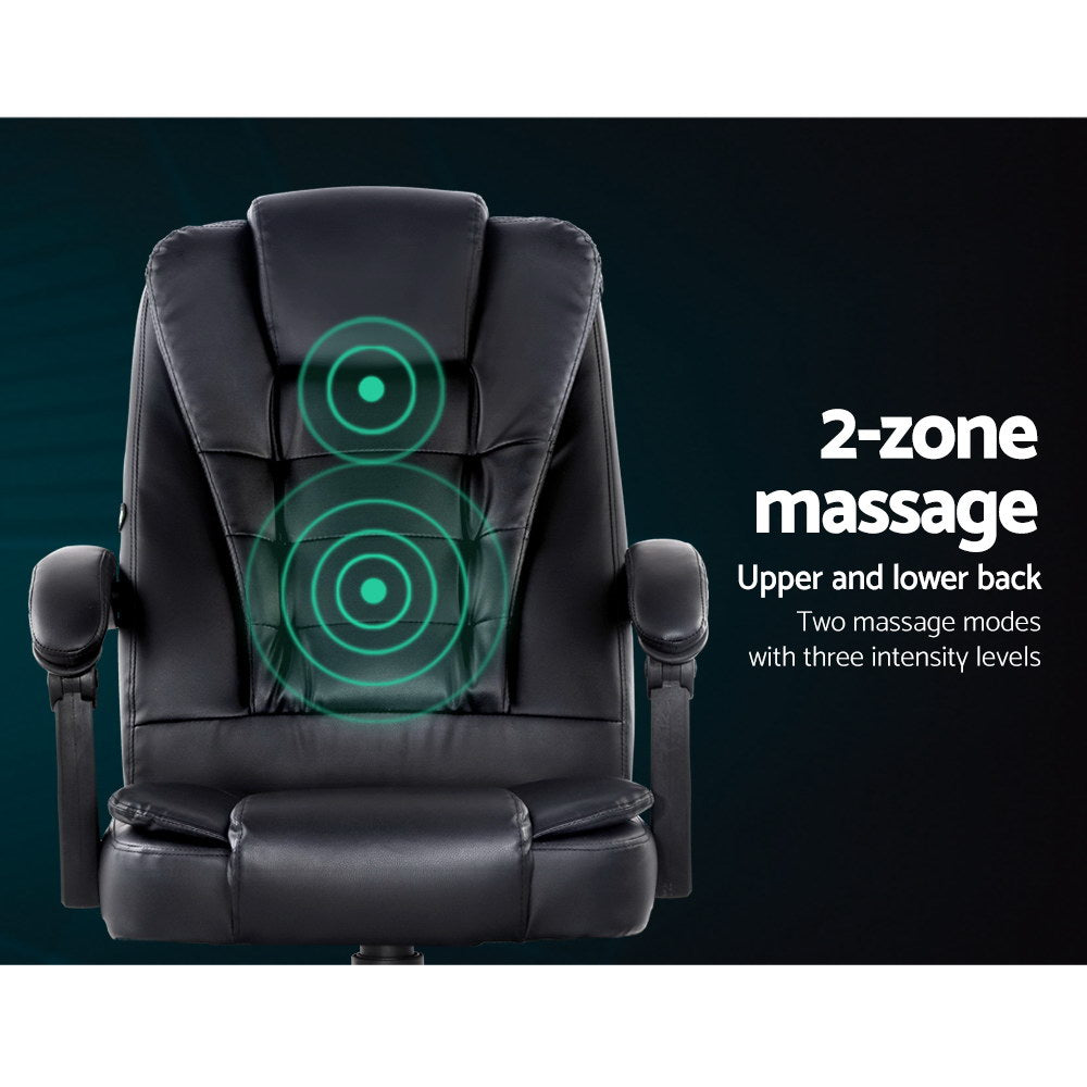Carston Electric Massage Office Chair – Black