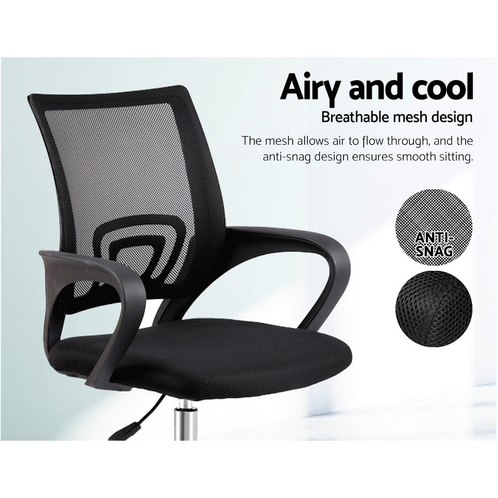 Nexus Mid Back Mesh Office Chair – Black – Regular
