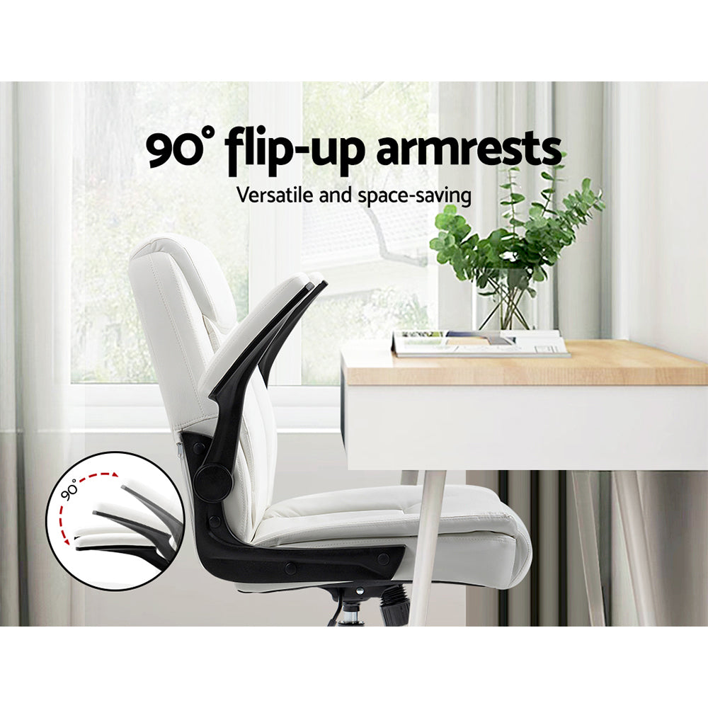 Alderon Mid Back Office Chair – White