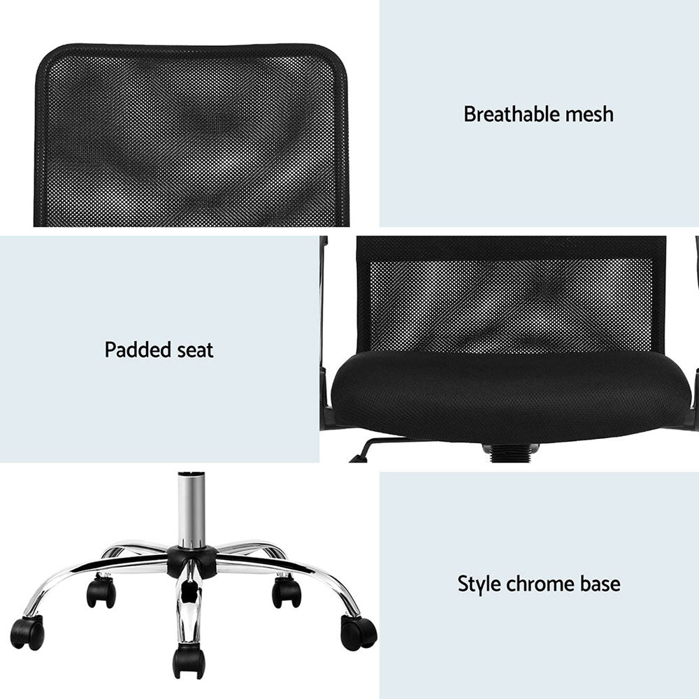 Nova Mesh Office Chairs – Black – Set of 2