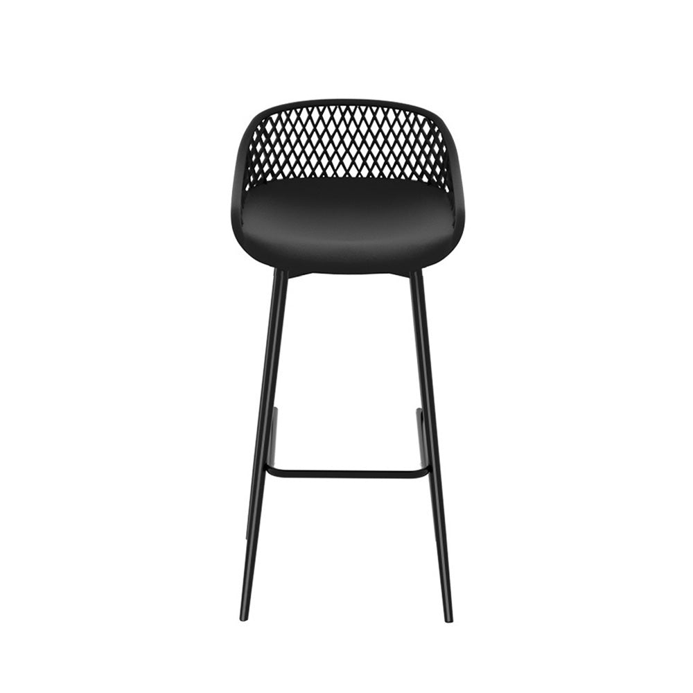 Coastal Outdoor Bar Stools – Black – Set of 2