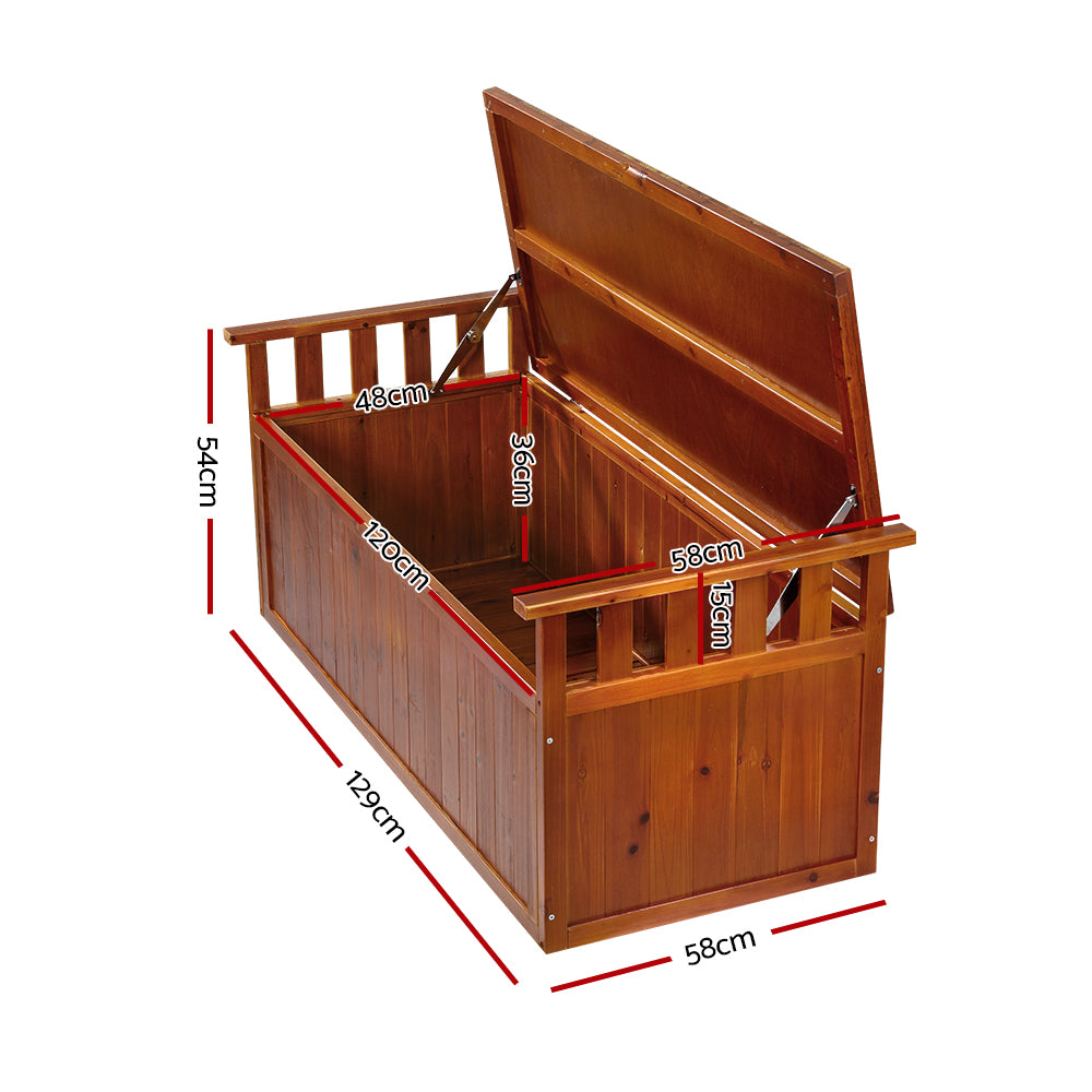 Beacon Outdoor Storage Bench – Natural – Large
