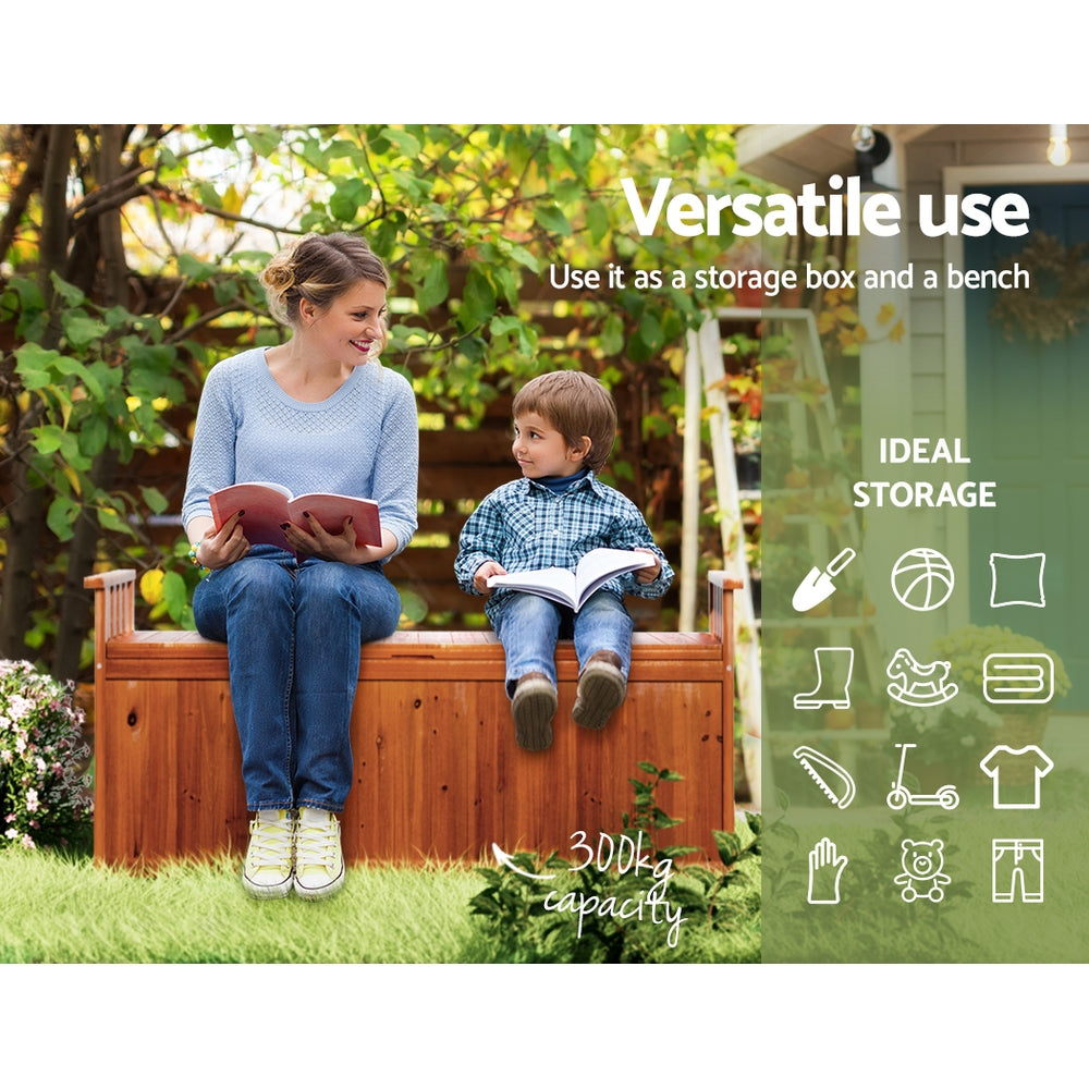 Beacon Outdoor Storage Bench – Natural – Large